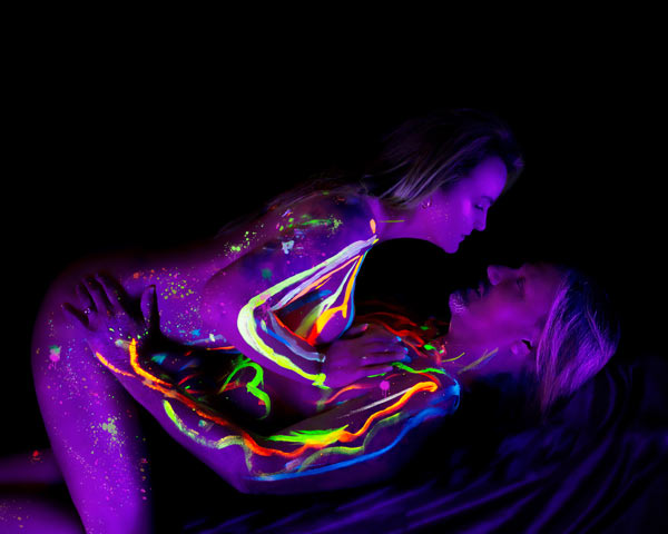 Glow n The Dark Painted Couple