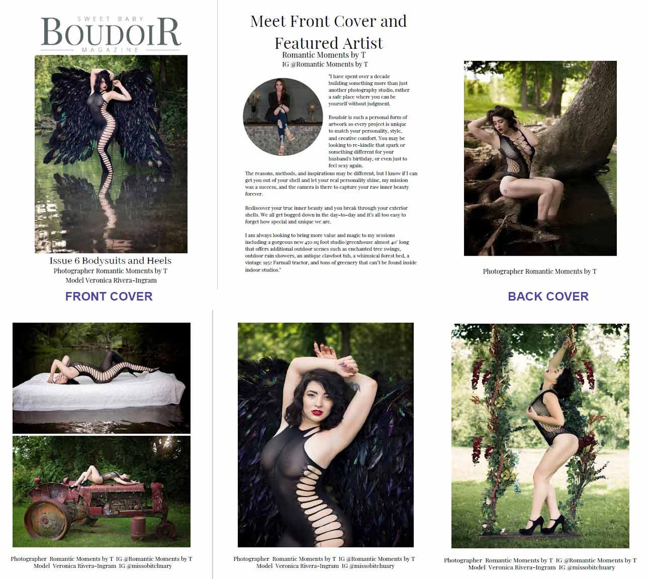 Sweet Baby Boudoir Magazine - Front Cover & Featured Artist